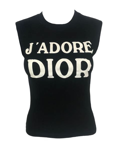 dior denim tank top|vintage christian dior t shirts.